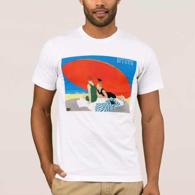Öster Kusten av LNER ~ Beach Umbrella T-shirt (Framsida)
