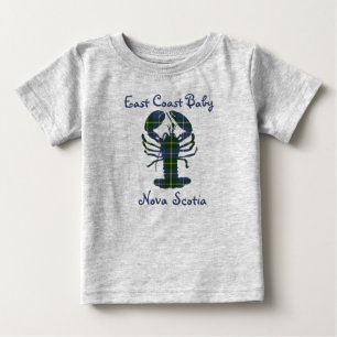 Öster Kusten Baby Lobster Nova Scotia tartan Kanad T Shirt