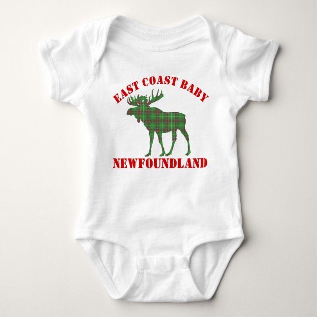 Öster Kusten Baby och Newfoundland tartan-skjorta T Shirt (Framsida)