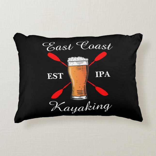 Öster Kusten Kayaking est IPA-öl dekorativ kudde (Framsidan)
