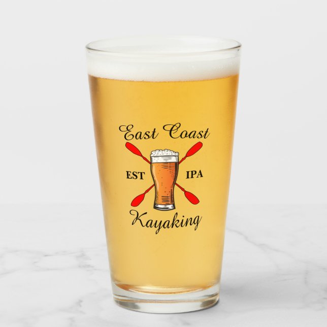 Öster Kusten Kayaking est IPA-ölglas Glaskopp (Framsida fylld)