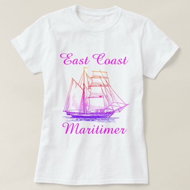 Öster kusten Maritimer sjöskjorta frakt T Shirt (Design framsida)