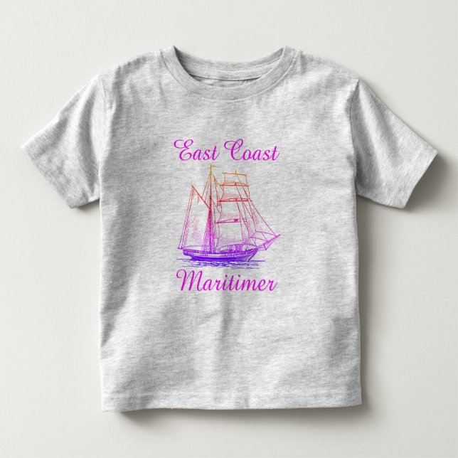 Öster kusten Maritimer sjöskjorta frakt T Shirt (Framsida)