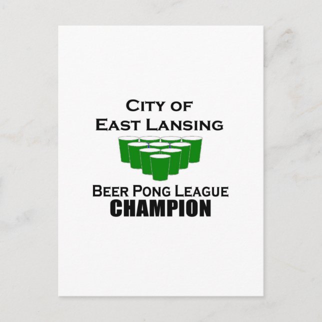 Öster Lansing Beer Pong Champion Vykort (Framsida)