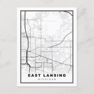 Öster Lansing Karta Vykort
