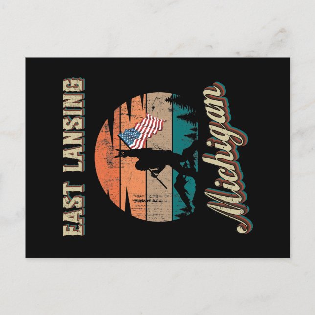 Öster Lansing Michigan Vykort (Framsida)