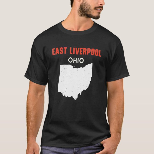 Öster Liverpool Ohio Förenta staterna Staterna Ame T Shirt (Framsida)