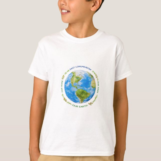 Öster Longmeadow Earth Day, ursprunglig logotyp, T Shirt (Framsida)