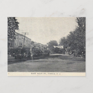 Öster Main Street, Freehold, NJ, Vintage Vykort
