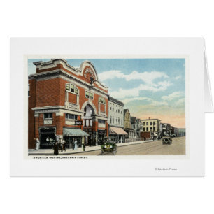 Öster Main Street View of the American Theater Hälsningskort