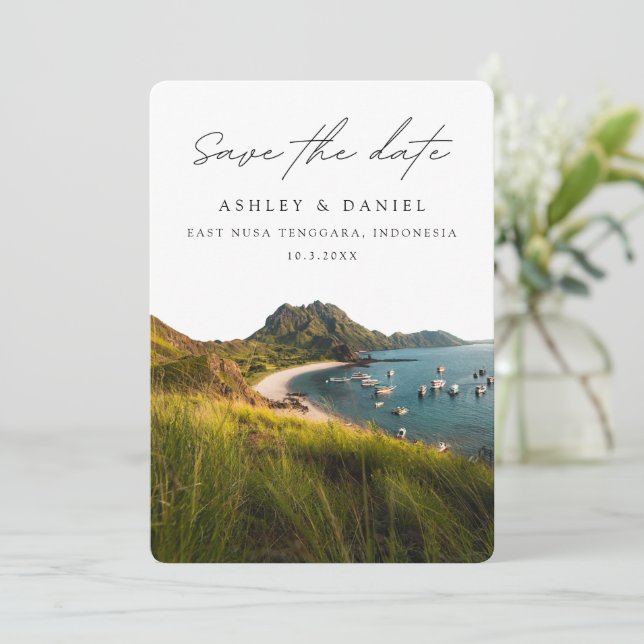 Öster Nusa Tenggara Spara Indonesien Bröllop Inbjudningar (Stående Fram)