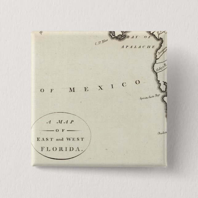 Öster och Väster Florida Knapp (Framsida)