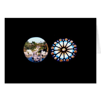 Öster och väster hälsningskort