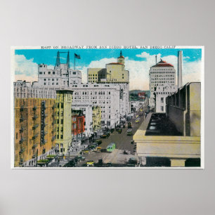 Öster på Broadway från San Diego Hotel Poster