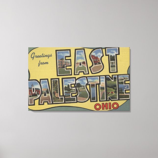 Öster Palestine, Ohio - Stora Brev-scenen Canvastryck (Framsida)