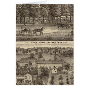 Öster Park, Racine och Oakland Farm Hälsningskort