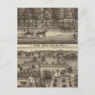 Öster Park, Racine och Oakland Farm Vykort
