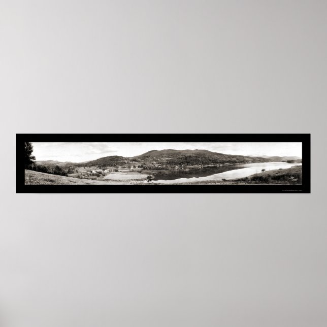 Öster Pittsford VT Dam Photo 1913 Poster (Framsidan)