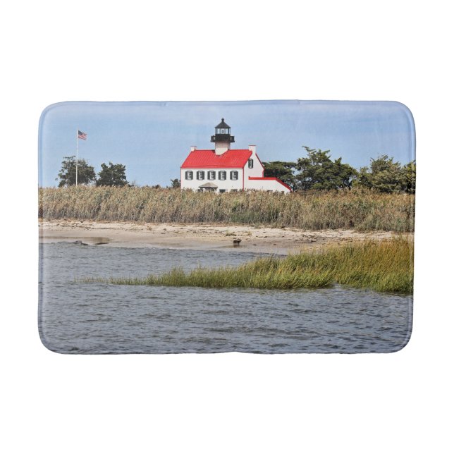 Öster Point fyr, New jersey Bath Mat Badrumsmatta (Framsidan)