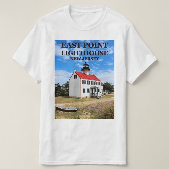 Öster Point fyr, New jersey T-Shirt (Design framsida)