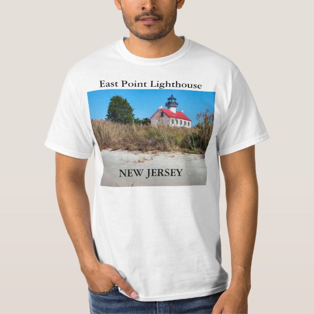 Öster Point fyr, New jersey T-Shirt (Framsida)