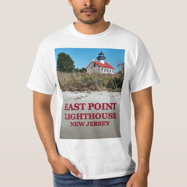 Öster Point fyr, New jersey T-Shirt (Framsida)