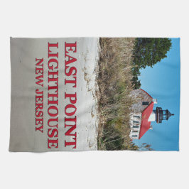 Öster Point fyr, New jersey Tea Towel Kökshandduk
