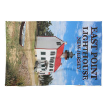 Öster Point fyr, New jersey Tea Towel