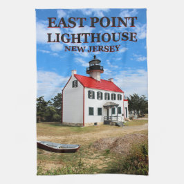 Öster Point fyr, New jersey Tea Towel Kökshandduk