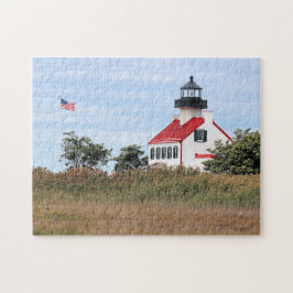 Öster Point Lighthouse, New jersey Jigszawa Puzzle Pussel