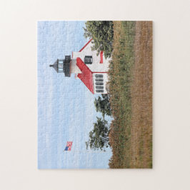 Öster Point Lighthouse, New jersey Jigszawa Puzzle Pussel