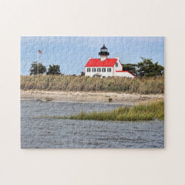 Öster Point Lighthouse, New jersey Jigszawa Puzzle Pussel