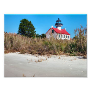 Öster Point Lighthouse, New jersey Photo Fototryck