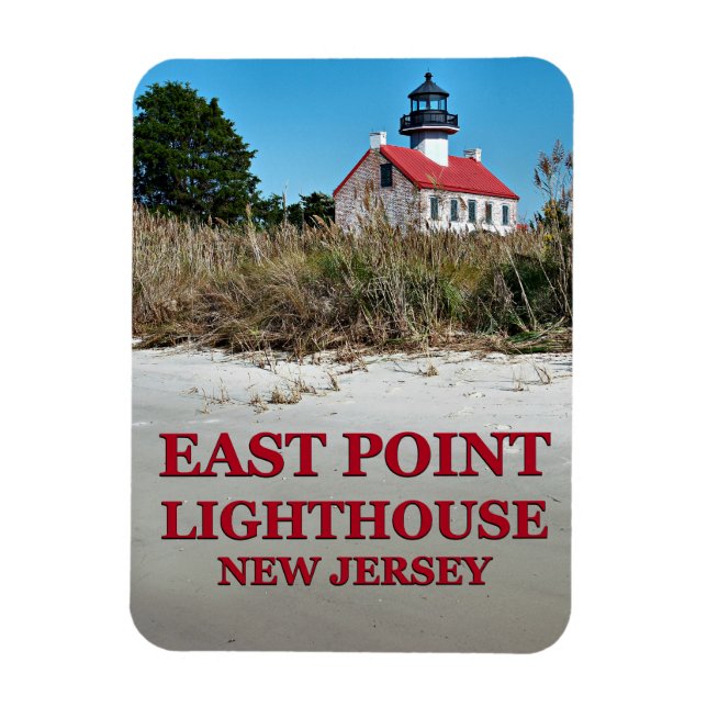 Öster Point Lighthouse, New jersey Photo Magnet (Vertikal)