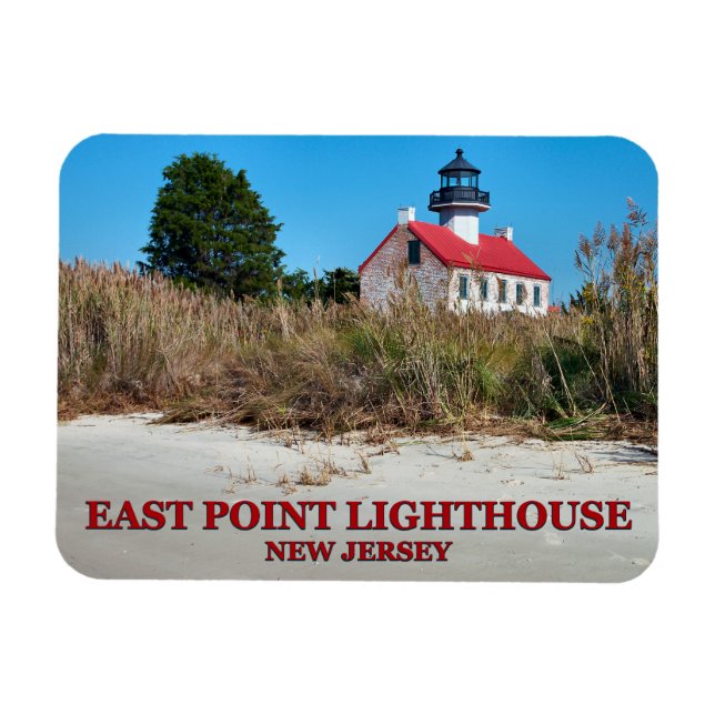 Öster Point Lighthouse, New jersey Photo Magnet (Horisontell)