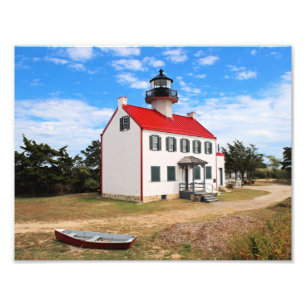 Öster Point Lighthouse, New jersey Photo Print Fototryck