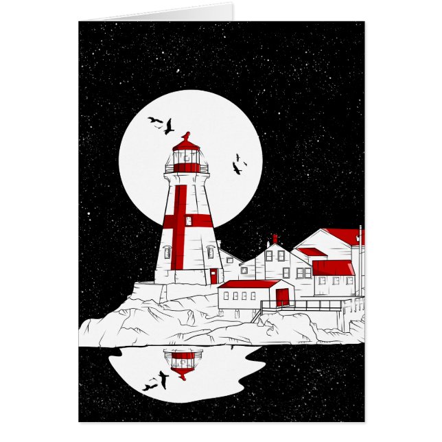 Öster Quoddy Head Lighthouse platt Hälsningskort (Framsidan)