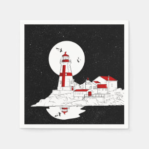 Öster Quoddy Head Lighthouse platt Pappersservett