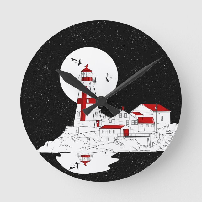 Öster Quoddy Head Lighthouse platt Rund Klocka (Framsida)