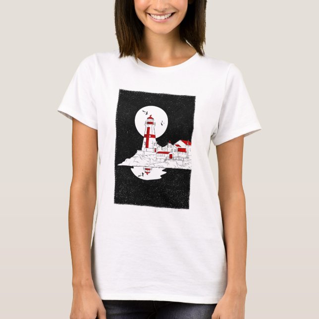 Öster Quoddy Head Lighthouse platt skjorta amazon T Shirt (Framsida)