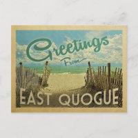 Öster Quogue vycard Beach Vintage resor