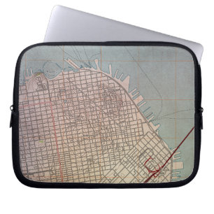 Öster San Francisco Topografiska Karta Laptop Sleeve