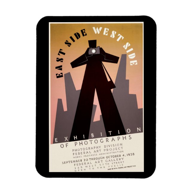 Öster, sida ~ Väster Side Magnet (Vertikal)