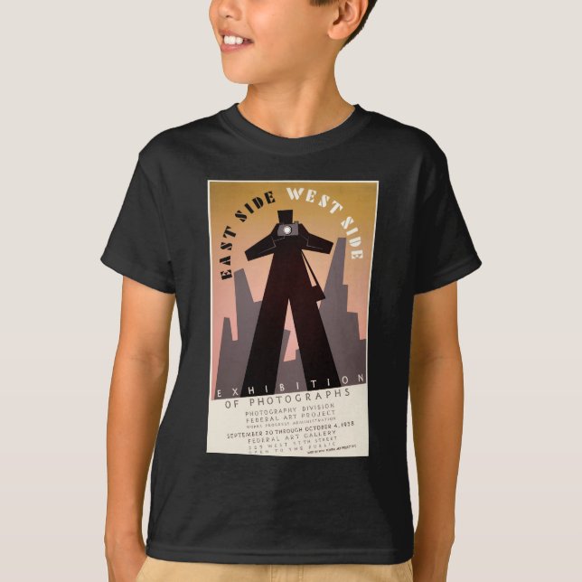 Öster, sida ~ Väster Side T-shirt (Framsida)