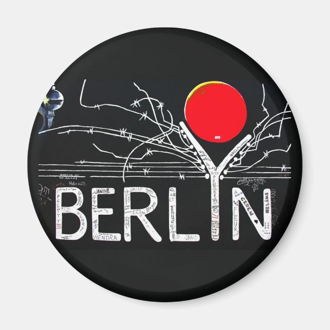 Öster Side Gallery, Berlinwall, Barbed Wire/Red Su Magnet (Framsidan)
