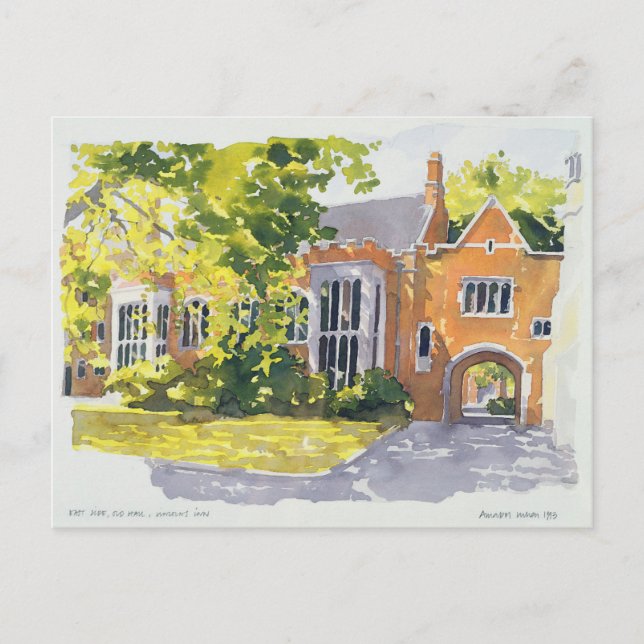Öster Side Old Hall Lincoln's Inn 1983 Vykort (Framsida)