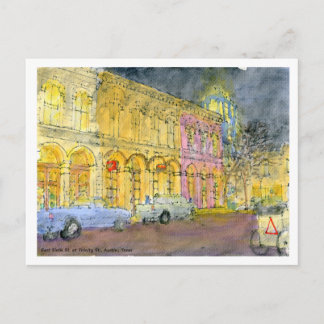 Öster sjätte St. vid Trinity St., Austin, Texas Vykort