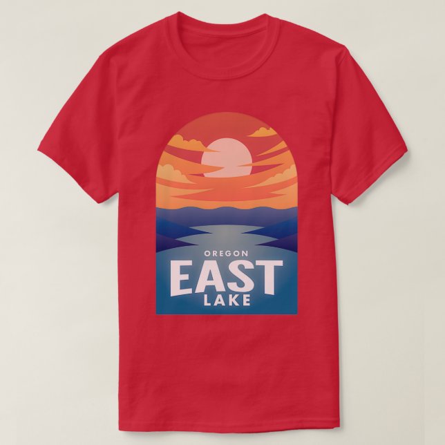 Öster Sjö ELLER Retro Sunset 1 T Shirt (Design framsida)