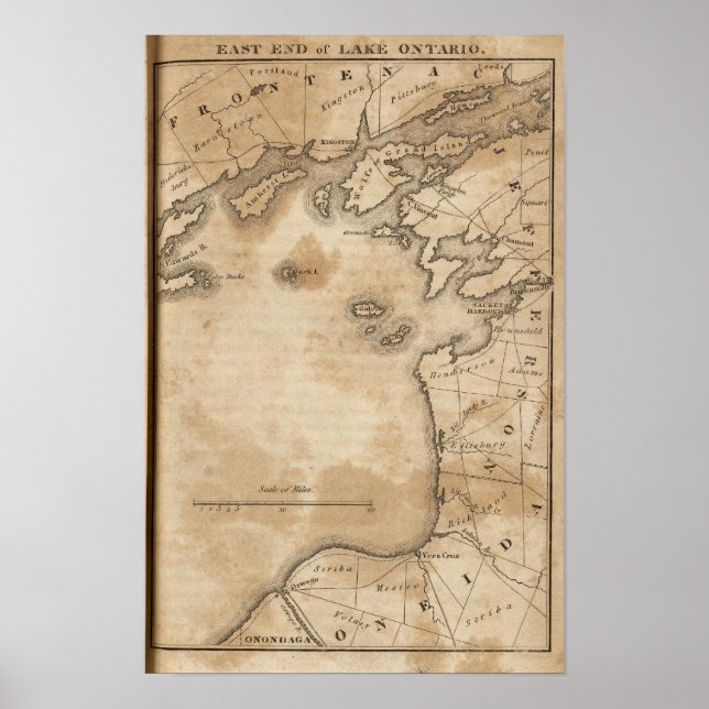 Öster. Slut på Sjö Ontario Poster (Framsidan)