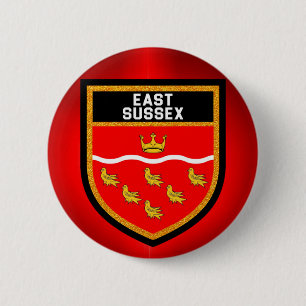 Öster Sussex Flagga Knapp